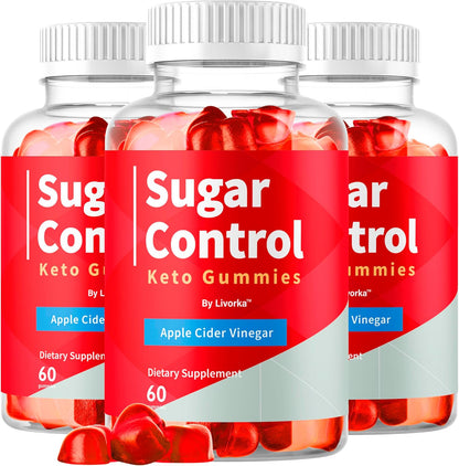 SugarControl Keto ACV Gummies Apple Cider Vinegar 180 Count 3 Pack