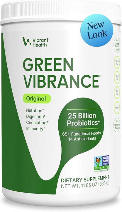 Vibrant Health Green Vibrance Plant-Based Superfood Powder 30 Servings