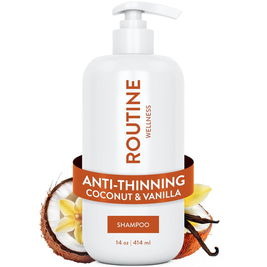 Routine Wellness Volumizing Shampoo Coconut & Vanilla with Biotin, Pea Peptides & Saw Palmetto Oil