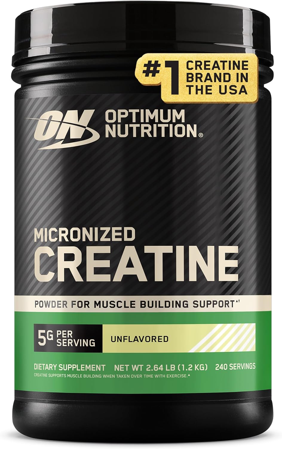 Optimum Nutrition Micronized Creatine Monohydrate Powder Unflavored 240 Servings