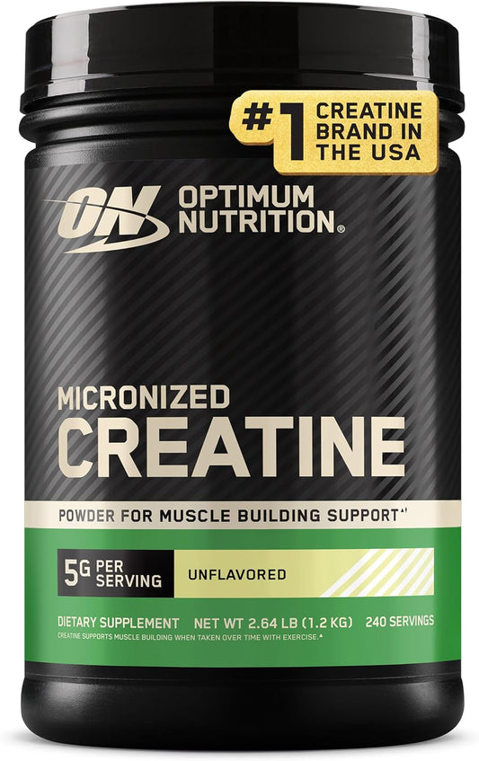 Optimum Nutrition Micronized Creatine Monohydrate Powder Unflavored 240 Servings