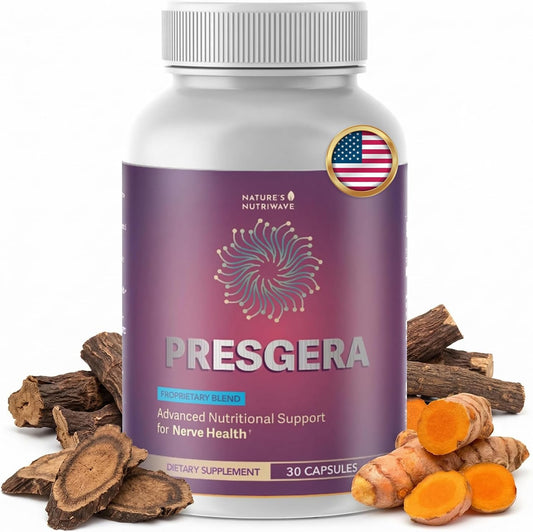 Presgera Magnesium Glycinate, Turmeric & Alpha Lipoic Acid Supplement 30 Capsules