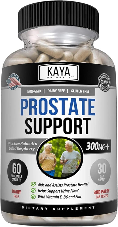 Kaya Naturals Prostate Support Saw Palmetto DHT Blocker Hair Sleep 60 Capsules