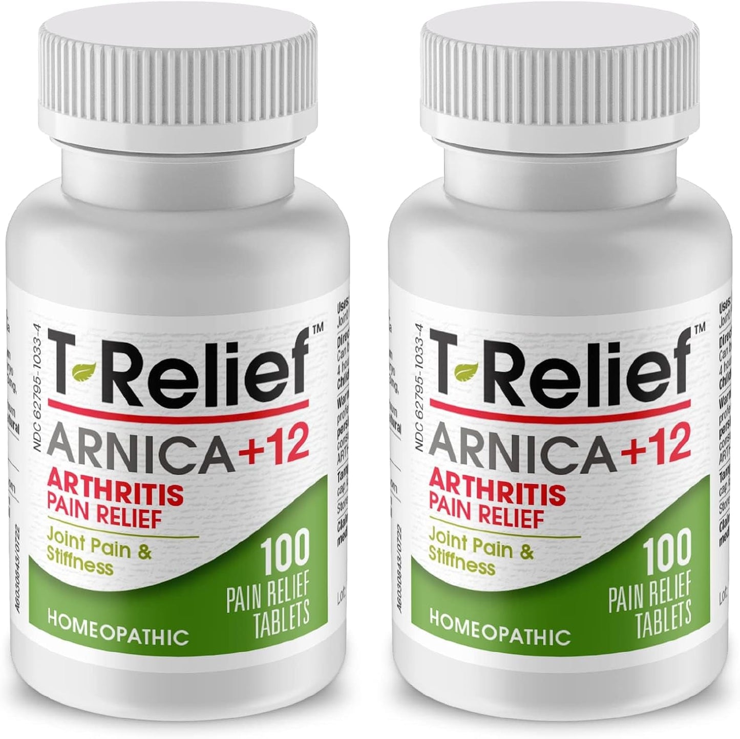 T-Relief Arnica +12 Natural Medicine Tablets 100 Count 2 Pack