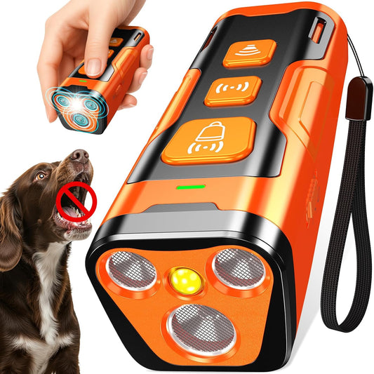 Dog Bark Deterrent Device Ultrasonic 3X 6 Modes 23 ft Range Rechargeable