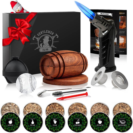 Whiskey Smoker Kit Cocktail Smoker Infuser with Wood Chips Bar Accessories Set
