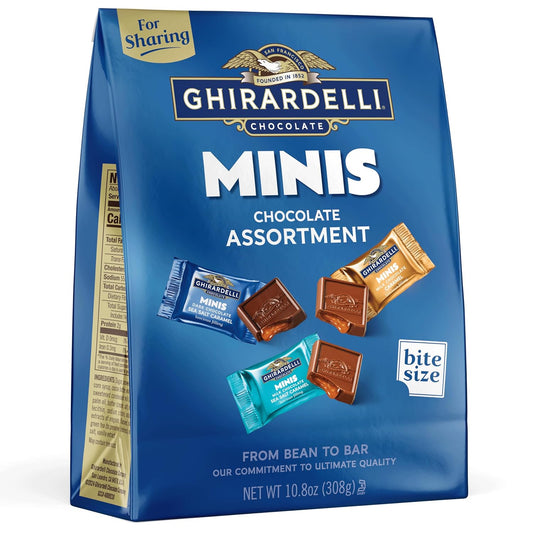 Ghirardelli Minis Chocolate Squares Assortment Individually Wrapped 10.8 oz