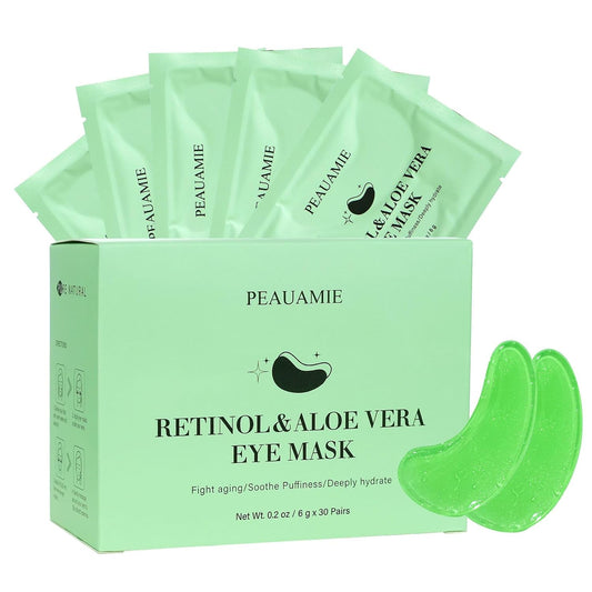 PEAUAMIE Under Eye Patches with Retinol & Aloe Vera 30 Pairs