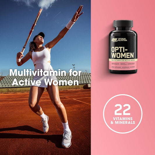 Optimum Nutrition Opti-Women Multivitamin Capsules with Vitamin C, Vitamin D and Zinc 120 Count