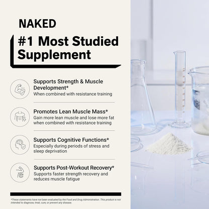 NAKED Pure Micronized Creatine Monohydrate Powder Unflavored 500 g 100 Servings