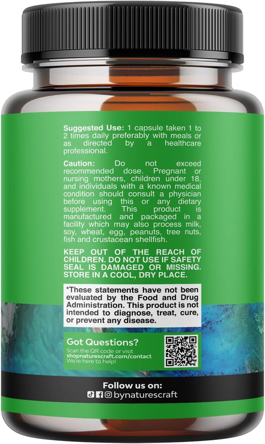 Magnesium Complex Capsules Oxide Citrate 500 mg Sleep Mood Support 60 Count