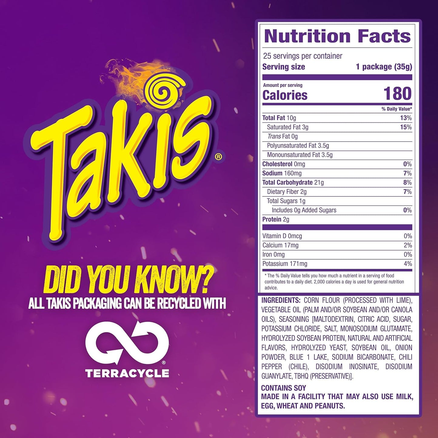 Takis Blue Heat Mini Hot Chili Pepper Rolled Corn Tortilla Chips 25 Pack 1.23 oz Each