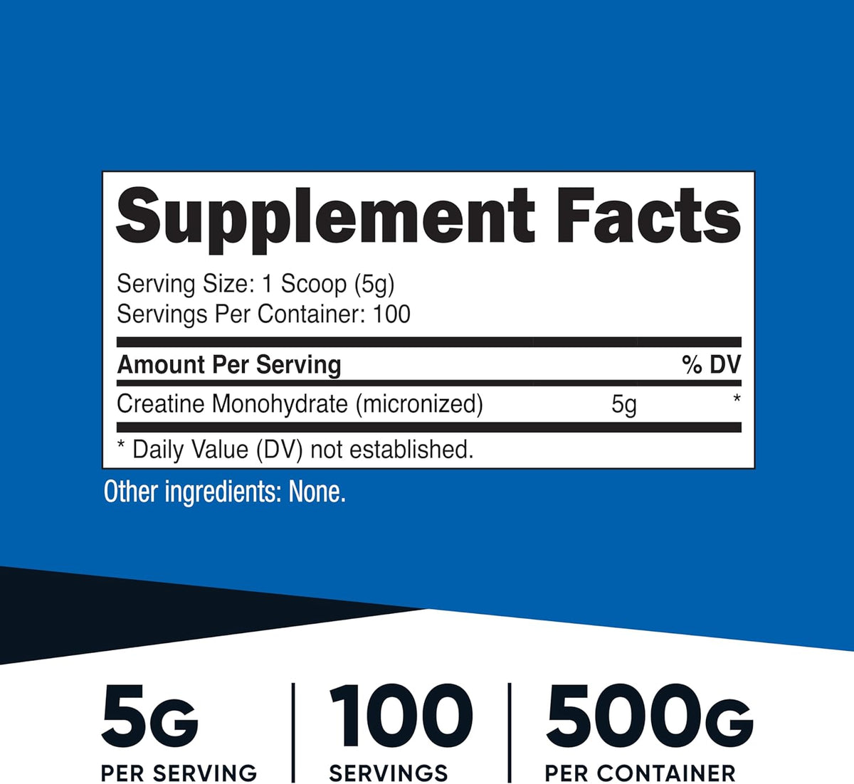 Nutricost Micronized Creatine Monohydrate Powder 500 g 100 Servings