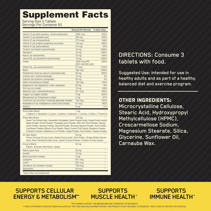 Optimum Nutrition Opti-Men Multivitamin Vitamin C D Zinc 150 Count
