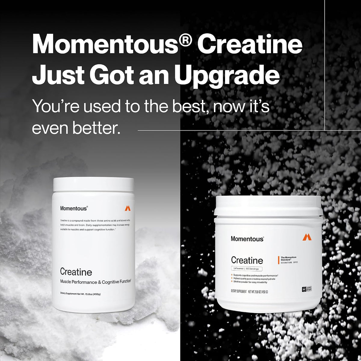 Momentous Creatine Monohydrate Powder 90 Servings