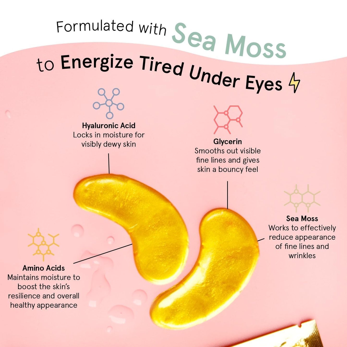 grace & stella Gold Under Eye Masks for Dark Circles & Puffy Eyes 24 Pairs