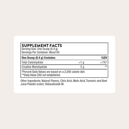 THORNE Micronized Creatine Monohydrate Powder Pineapple Orange 60 Servings