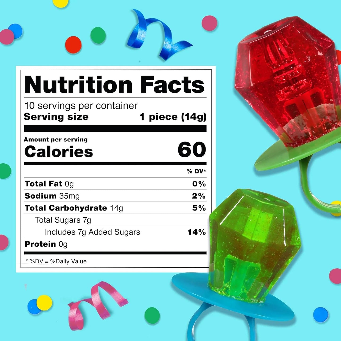 Ring Pop Individually Wrapped Assorted Fruit Flavored Lollipops 10 Count Variety Pack