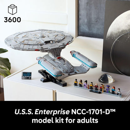 LEGO Icons Star Trek: U.S.S. Enterprise NCC-1701-D Collectible Building Sets for Adults - Room or Office Decor for Men & Women, Ages 18+ - Star Trek Gifts for Fans - 10356