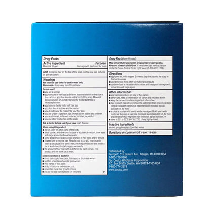 Kirkland Minoxidil 5% Topical Solution for Men 2 fl oz Bottles 3 Pack
