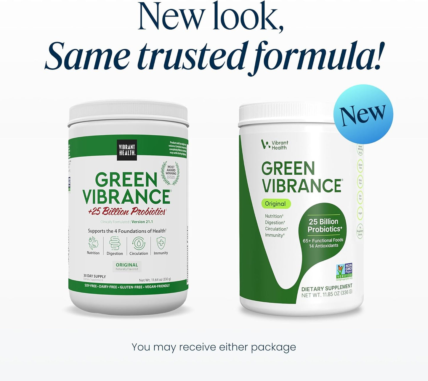 Vibrant Health Green Vibrance Plant-Based Superfood Powder 30 Servings