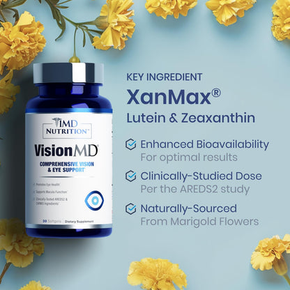 1MD Nutrition VisionMD Eye Vitamin CARMIS – Lutein & Zeaxanthin Eye Health Supplement, 30 Softgels