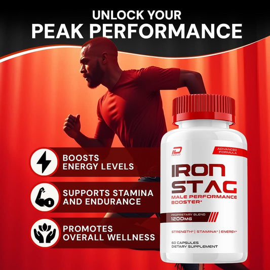Iron Stag Dietary Supplement Capsules 120 Capsules 2 Pack