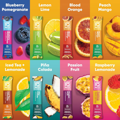 IQMIX Hydration Electrolyte Powder 4-in-1 Sugar-Free Keto 8 Count Sampler