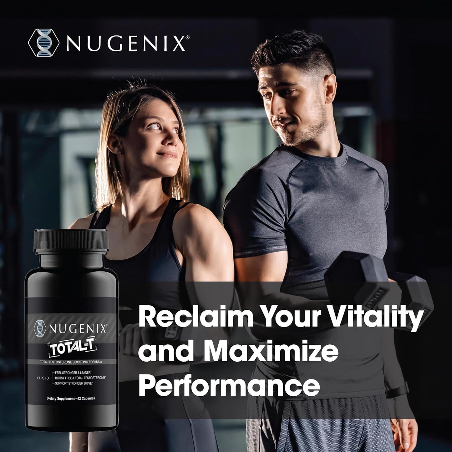 Nugenix Total-T Men’s Testosterone Support Supplement 42 Count