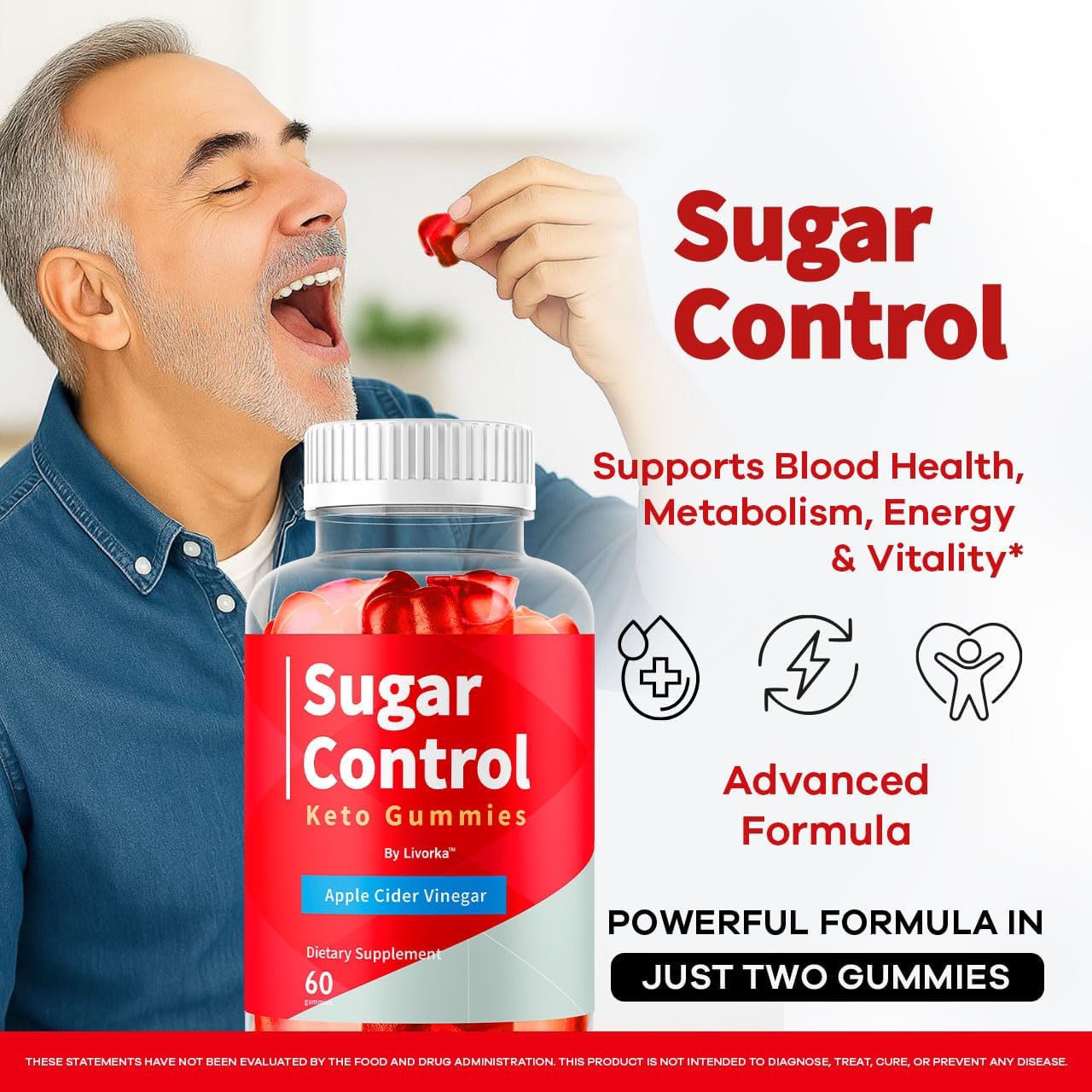 SugarControl Keto ACV Gummies Apple Cider Vinegar 180 Count 3 Pack