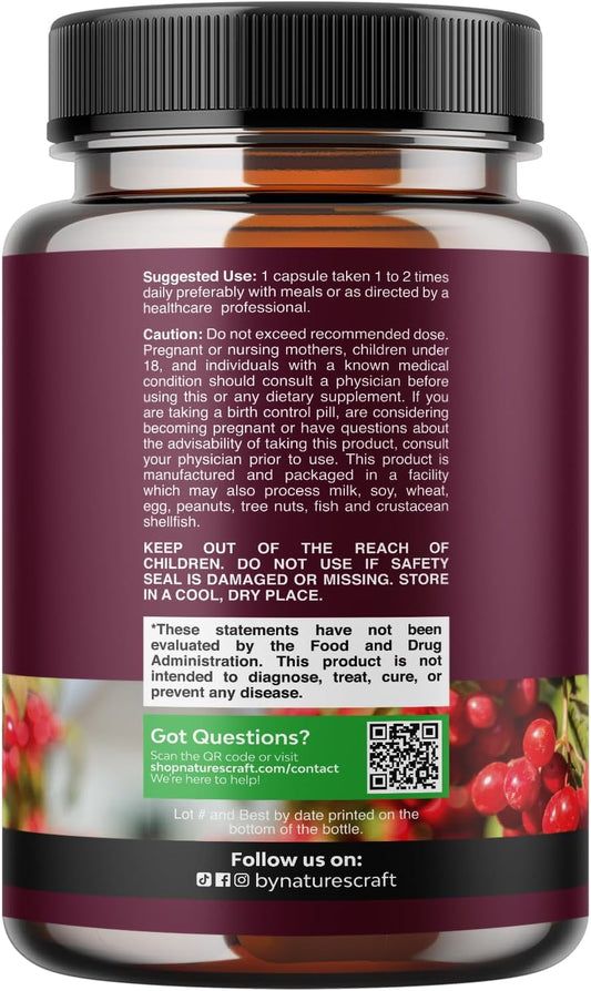 Advanced Kidney Support Supplement Cranberry Uva Ursi Nettle Astragalus 60 Count