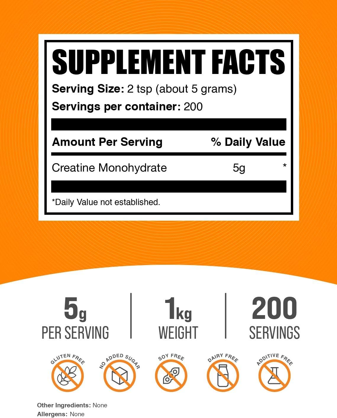 BulkSupplements.com Micronized Creatine Monohydrate Powder Unflavored 1 kg