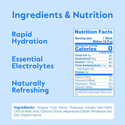 Nectar Hydration Electrolyte Packets Sugar Free 0 Calorie Variety 30 Pack