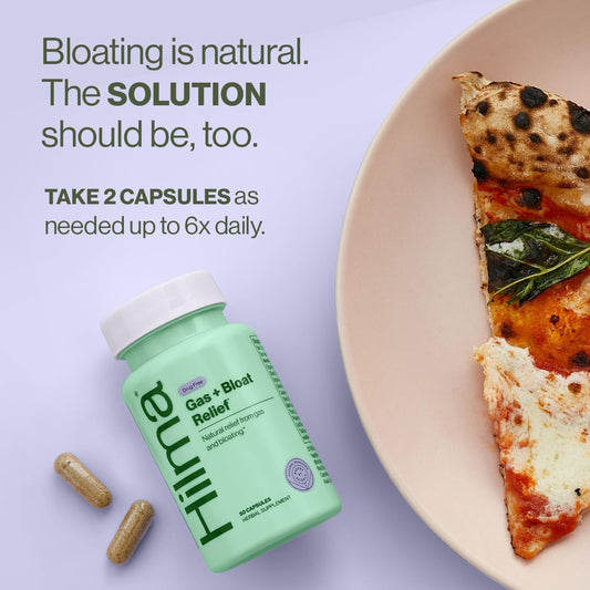 Hilma Digestive Supplement Lemon Balm Fennel Peppermint Vegan Capsules 50 Count