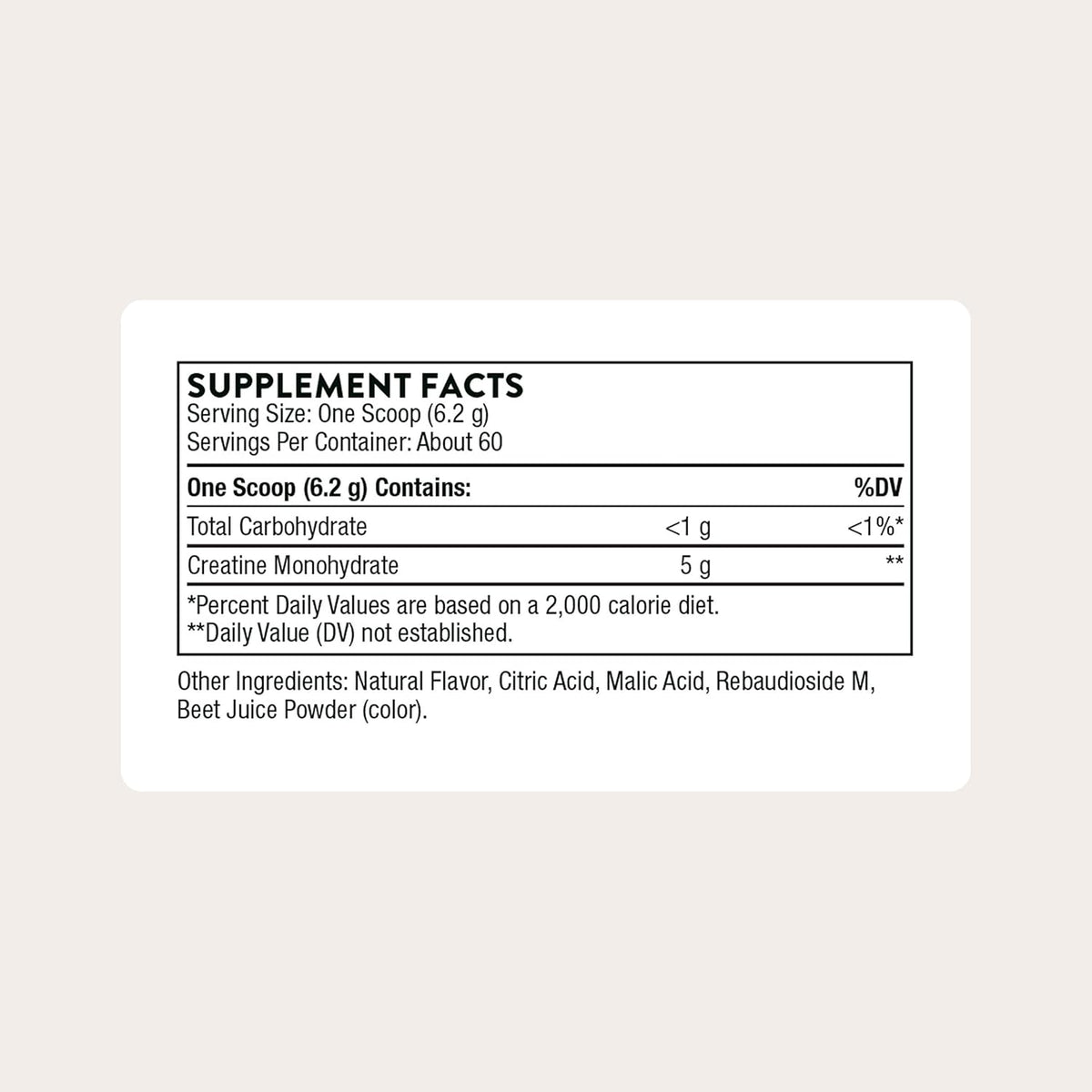 THORNE Micronized Creatine Monohydrate Powder Strawberry 60 Servings