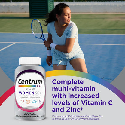 Centrum Silver Women 50+ Multivitamin Vitamin D3 B Complex 200 Count