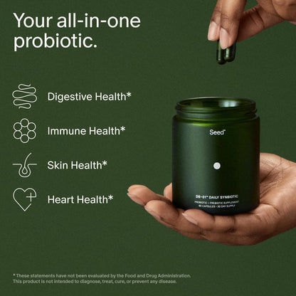 Seed DS-01 Daily Synbiotic Prebiotic Probiotic Capsules 60 Count