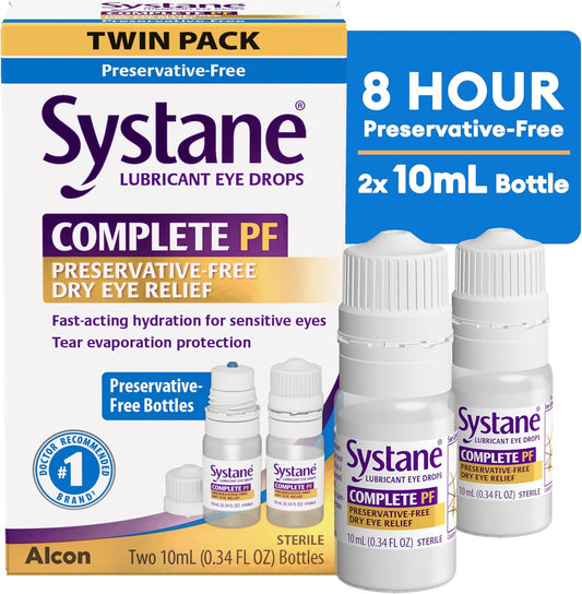 Systane COMPLETE PF Preservative Free Eye Drops 0.34 fl oz 2 Count