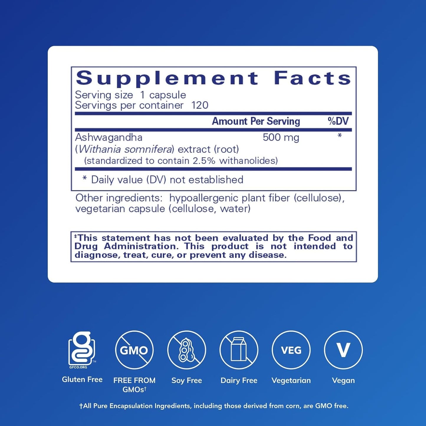 Pure Encapsulations Ashwagandha (120 Capsules)