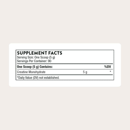 THORNE Micronized Creatine Monohydrate Powder Unflavored 90 Servings