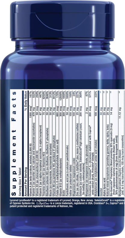 Life Extension One-Per-Day Multivitamin 25+ Nutrients 60 Tablets
