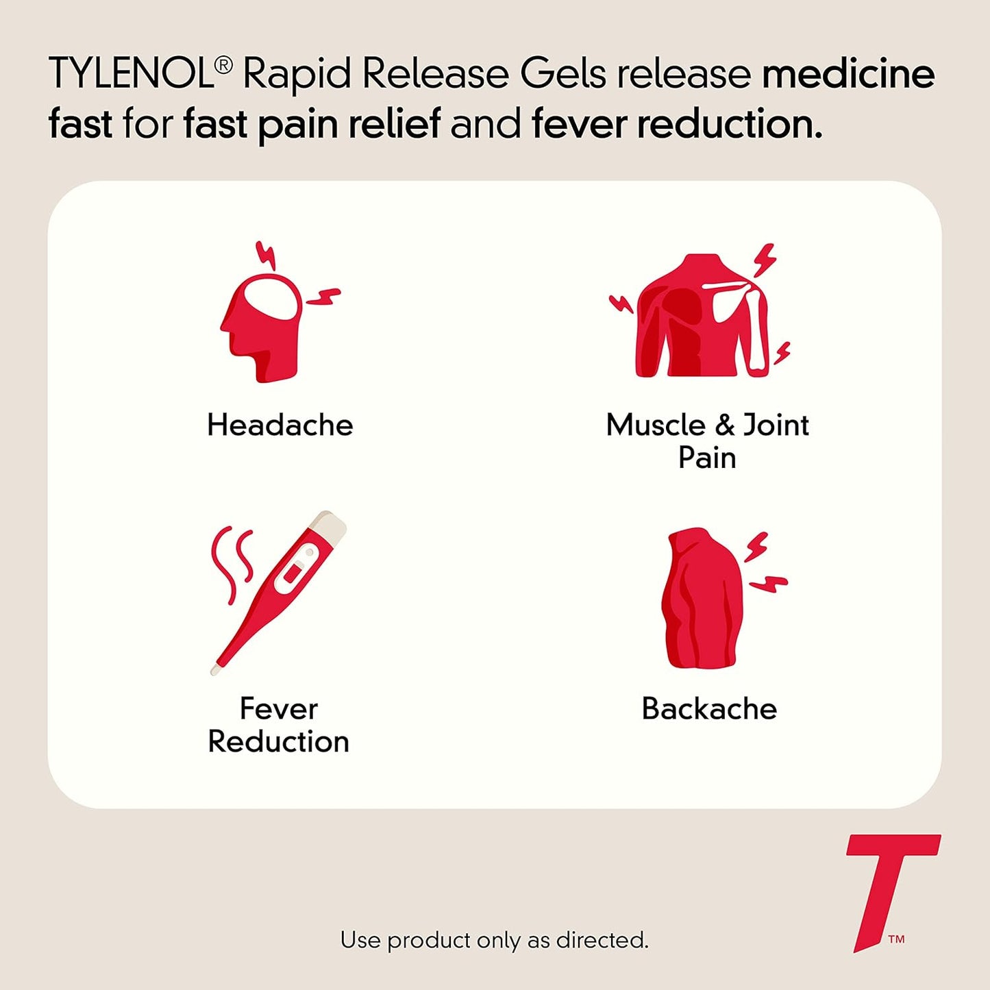 Tylenol Extra Strength Acetaminophen 500 mg Rapid Release Gelcaps – Pain Reliever & Fever Reducer, 225 Count