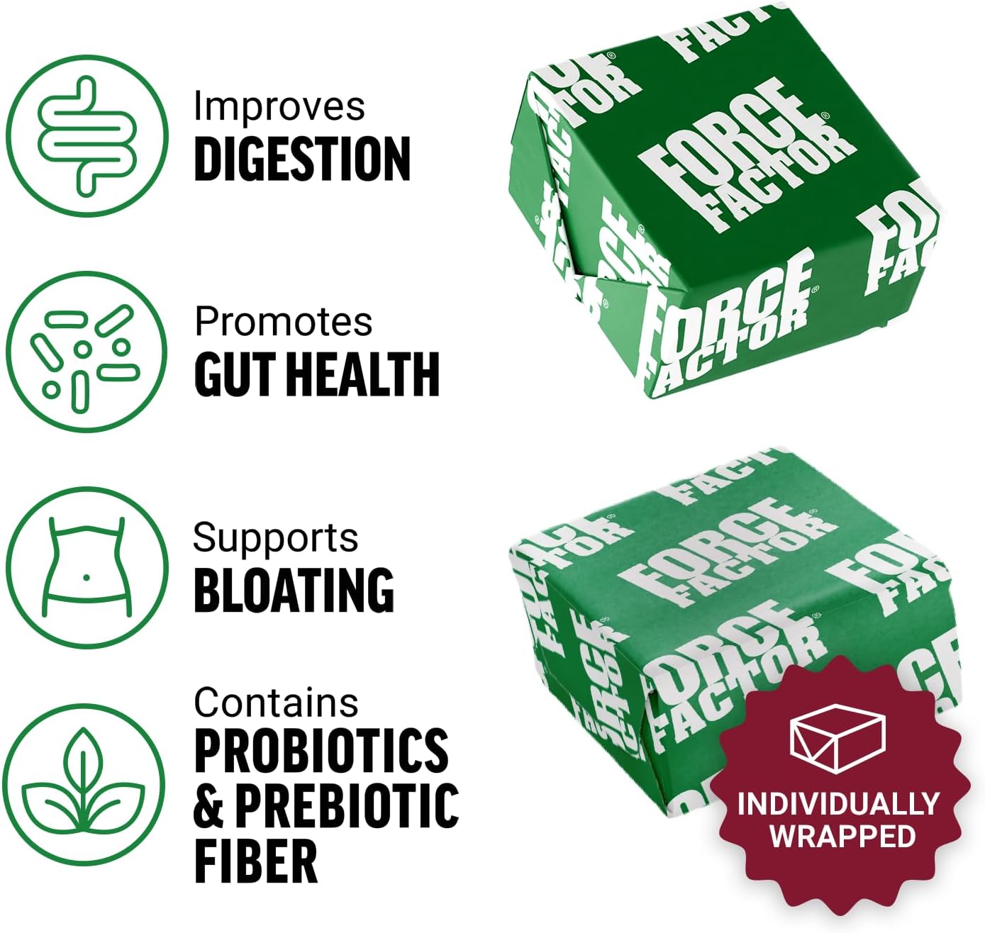 Force Factor Smarter Greens Superfood Chews Probiotics Antioxidants Fiber 60 Count