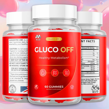 Gluco Off Health and Wellness Supplement Gummies 60 Count