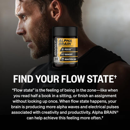 ONNIT Alpha Brain Nootropic Capsules L-Theanine Vitamin B6 30 Count