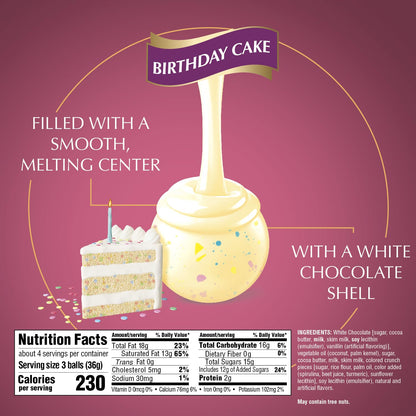 Lindt Lindor Birthday Cake White Chocolate Truffles 5.1 oz