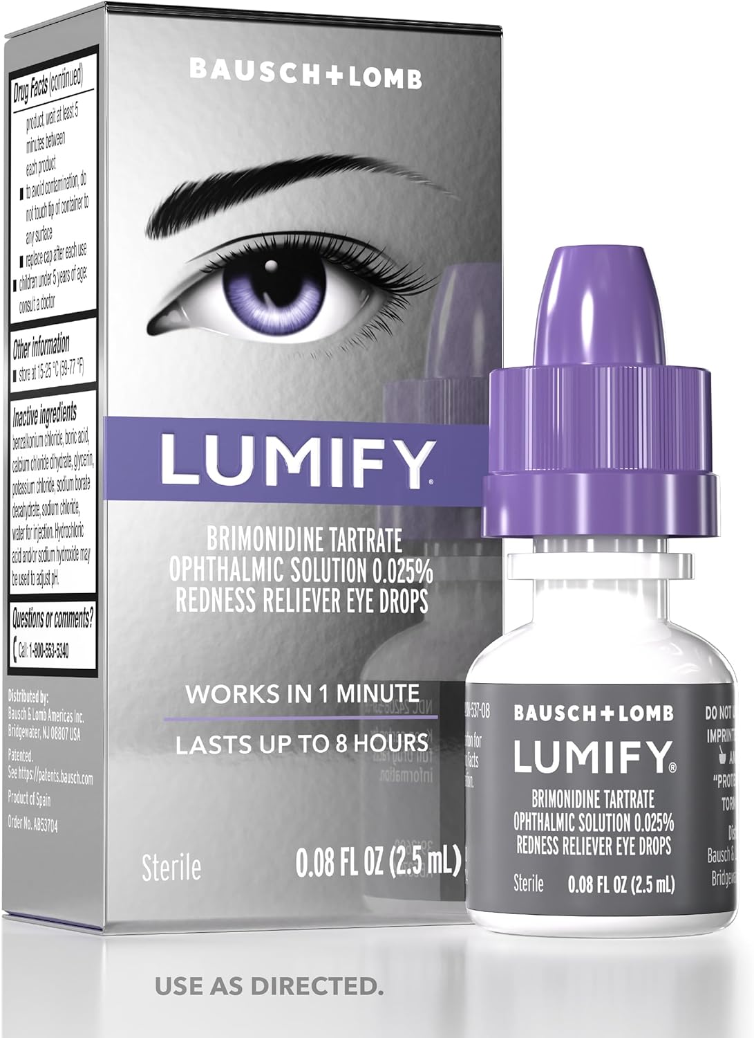 Lumify Eye Drops 2.5ml – Fast Acting Eye Brightening Drops, Long Lasting Formula