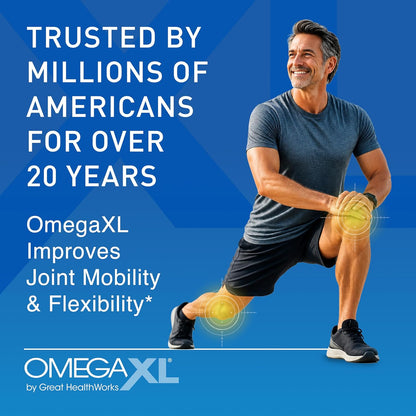 OmegaXL Joint Support Supplement with Green Lipped Mussel Oil 60 Softgels