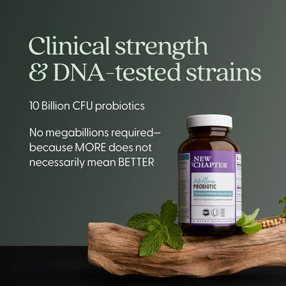 New Chapter All-Flora Probiotic with Prebiotics & Postbiotics Vegetarian Capsules 60 Count