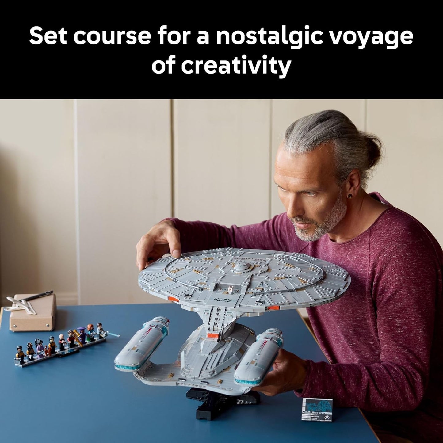 LEGO Icons Star Trek: U.S.S. Enterprise NCC-1701-D Collectible Building Sets for Adults - Room or Office Decor for Men & Women, Ages 18+ - Star Trek Gifts for Fans - 10356